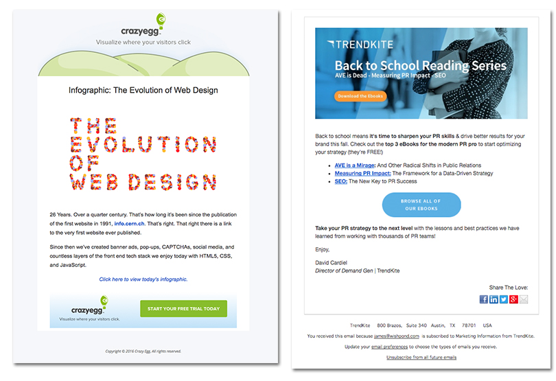 the two winning email designs that are taking over your inbox email designs