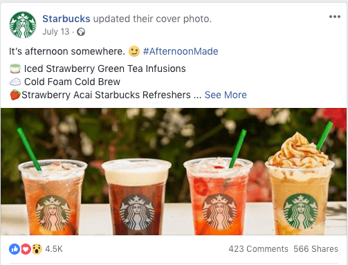 facebook post example