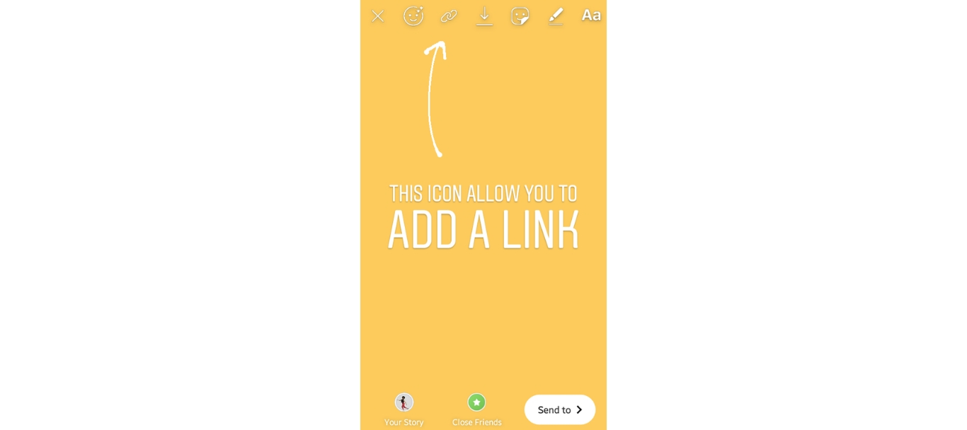 add link to instagram story less than 10000 followers
