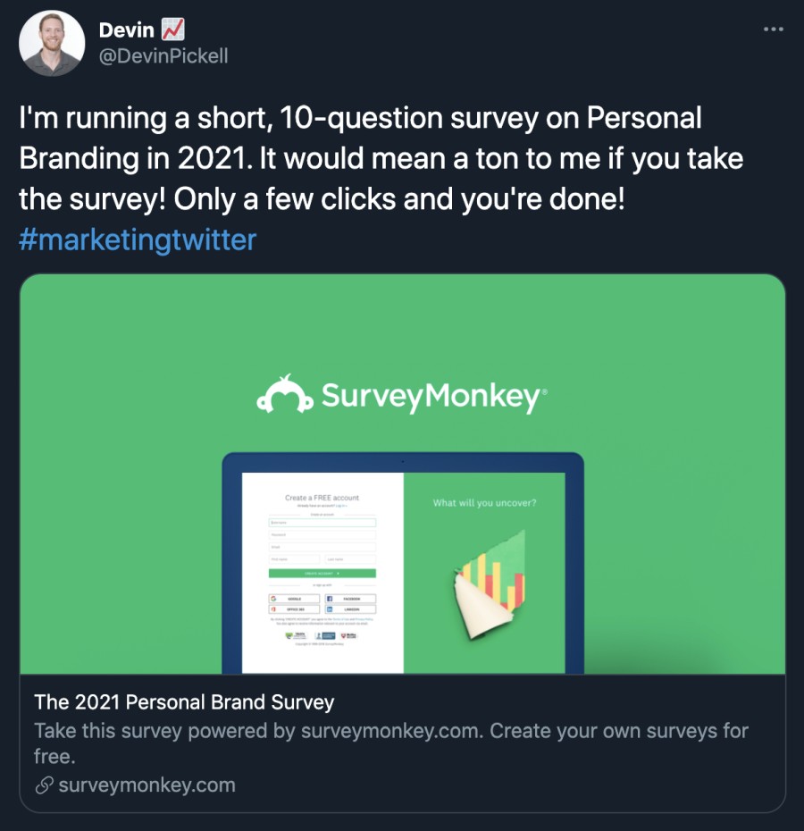 Social media Surveys