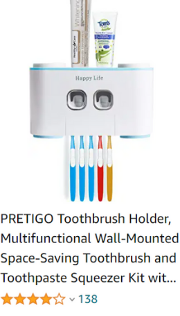 Amazon toothbrush holder ad