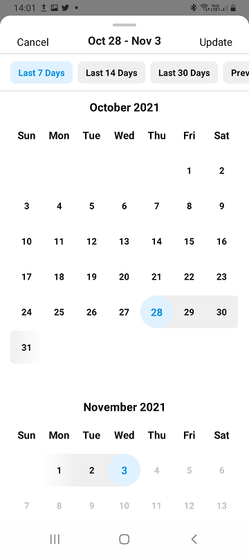 Instagram Insights Change Date Range