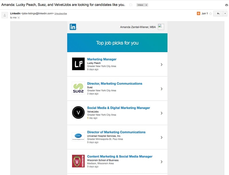 LinkedIn personalization