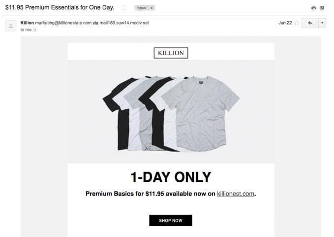 Killion Marketing Email