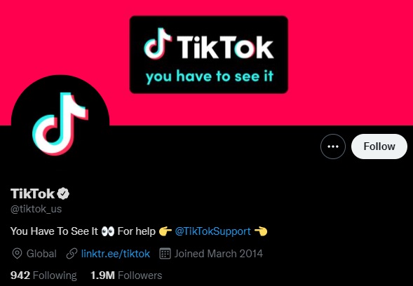 验证了Tiktok Twitter帐户