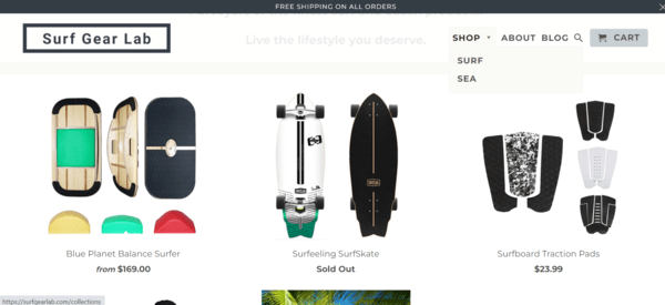 eCommerce website