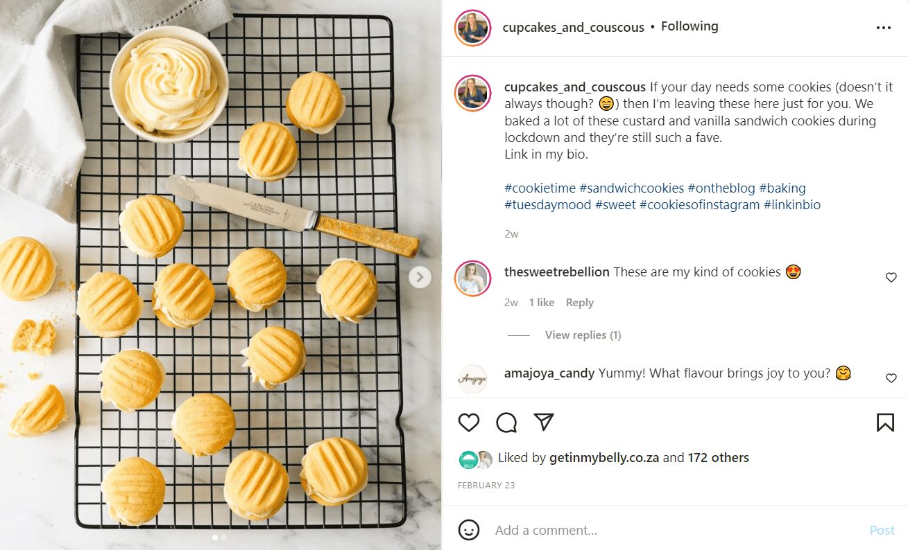 Instagram food hashtags