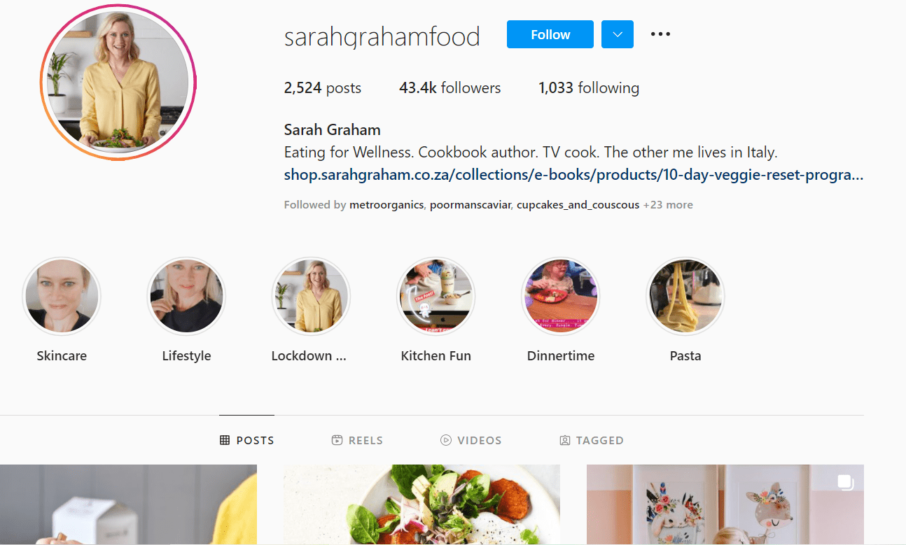 Sarah Graham Instagram Profile