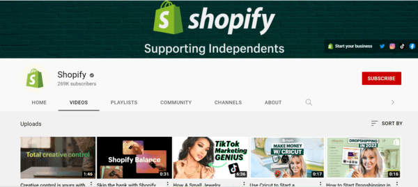 Shopify YouTube