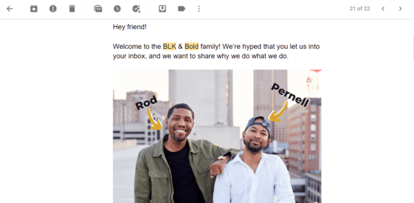 welcome email example