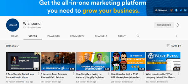 Wishpond YouTube