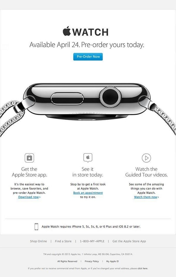 Apple Watch Pre-Order Email
