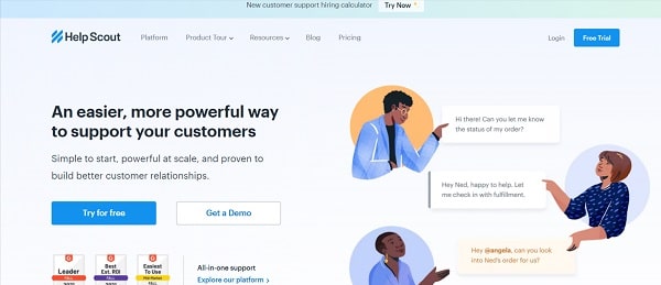 Help Scout Landing Page