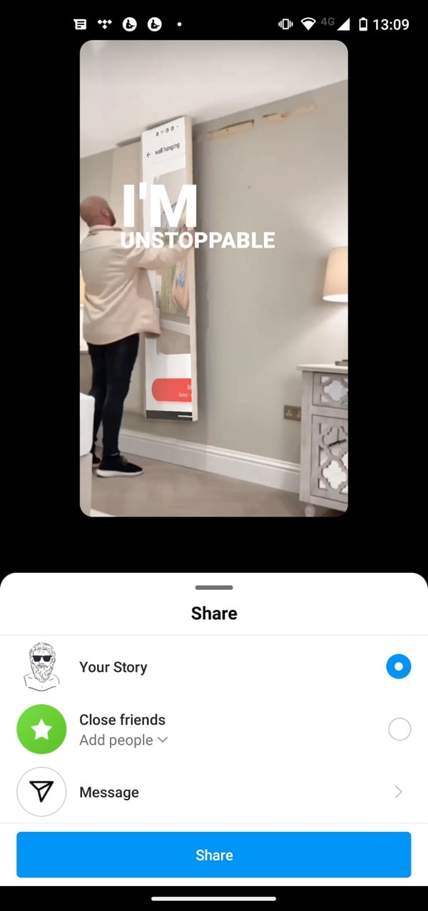 Instagram Share Your Story