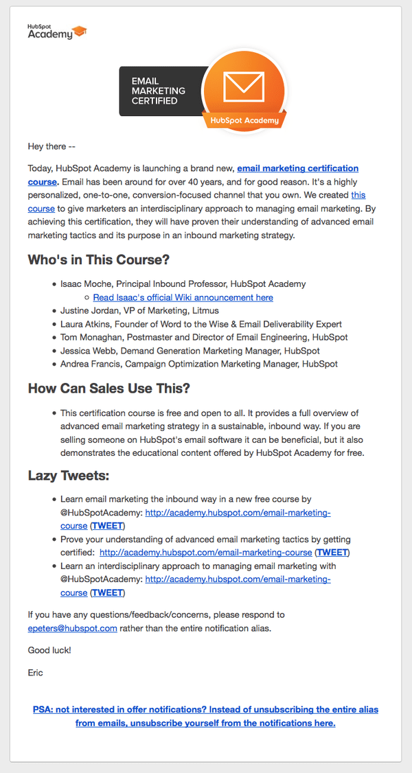 email marketing examples