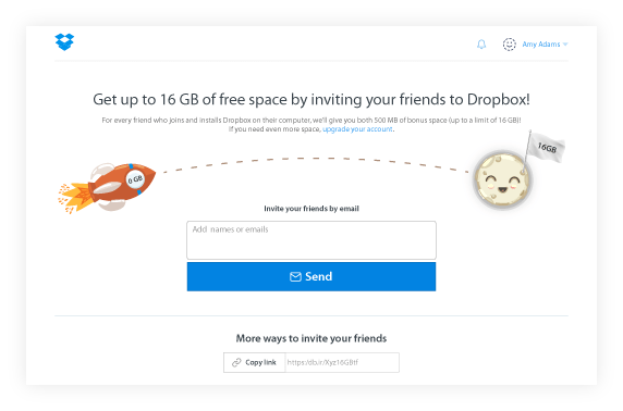 Dropbox referral marketing program