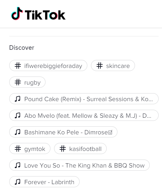 TikTok Discover