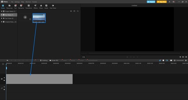 Filme drag video to timeline